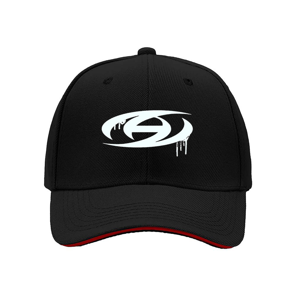 Black Baseball Cap with White Drip Logo Design for Men and Women Casual Gift Wear