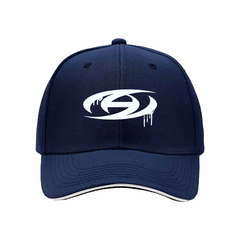 Black Baseball Cap with White Drip Logo Design for Men and Women Casual Gift Wear - Image 2