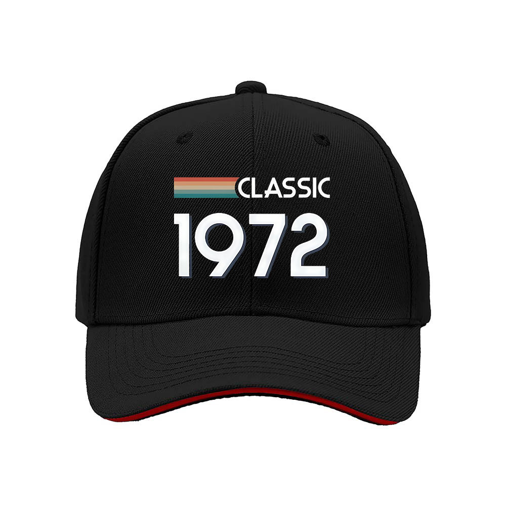 Classic 1972 Men's Baseball Cap Birthday Gift for Him Her