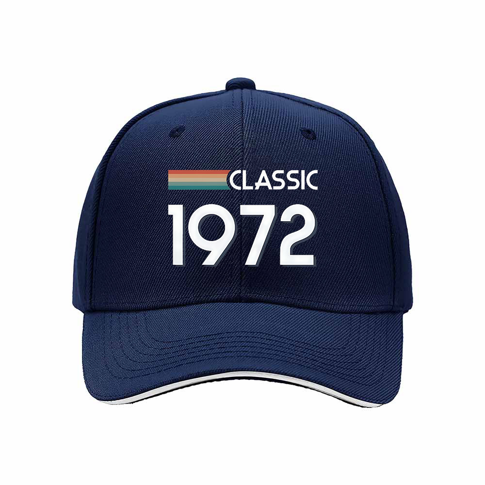 Classic 1972 Men's Baseball Cap Birthday Gift for Him Her - Image 2