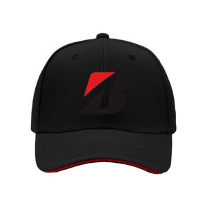 Black Baseball Cap with Red Logo Men's Women's Sport Hat Gift for Outdoor Activities