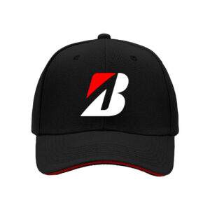 Black Baseball Cap with Bold B Logo Red Accents Men's Women's Gift Style