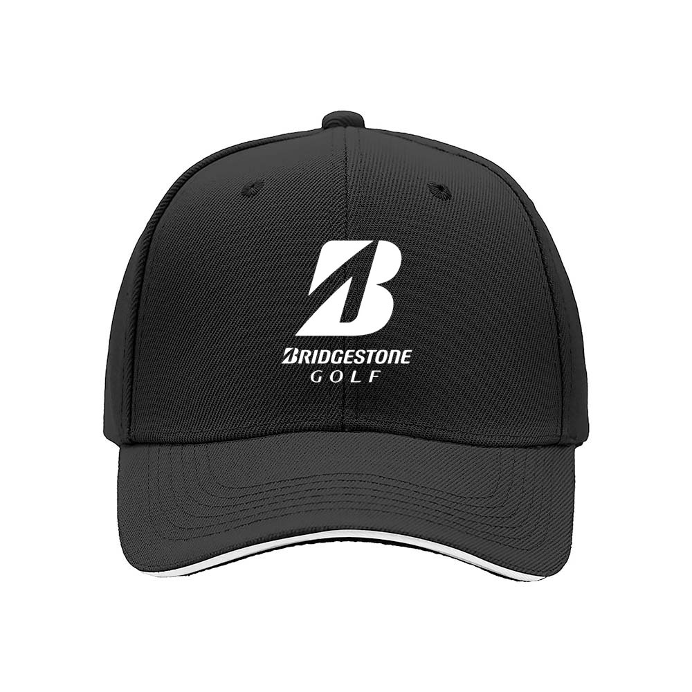 Bridgestone Golf Logo Men's Baseball Cap Black Red Trim - Image 3