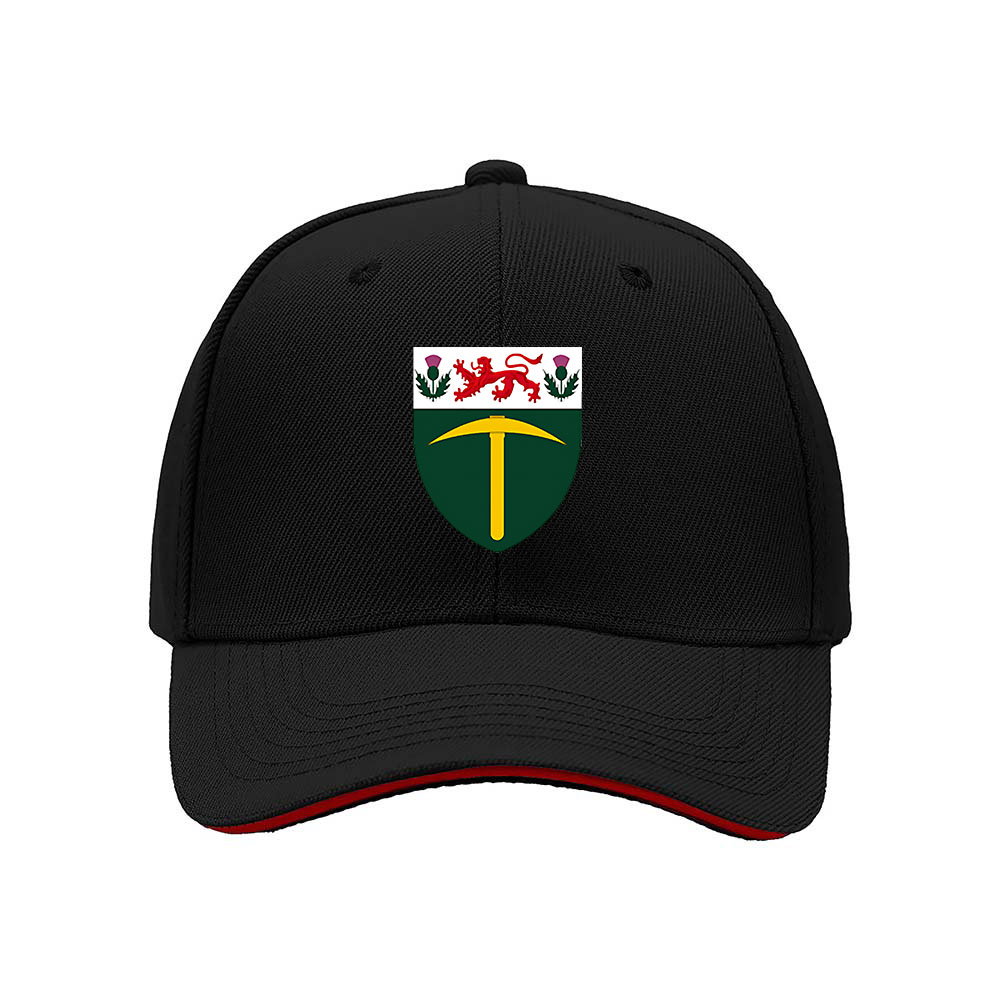 Black Baseball Cap with Tynemouth Crest Design for Men and Women Gift Wear