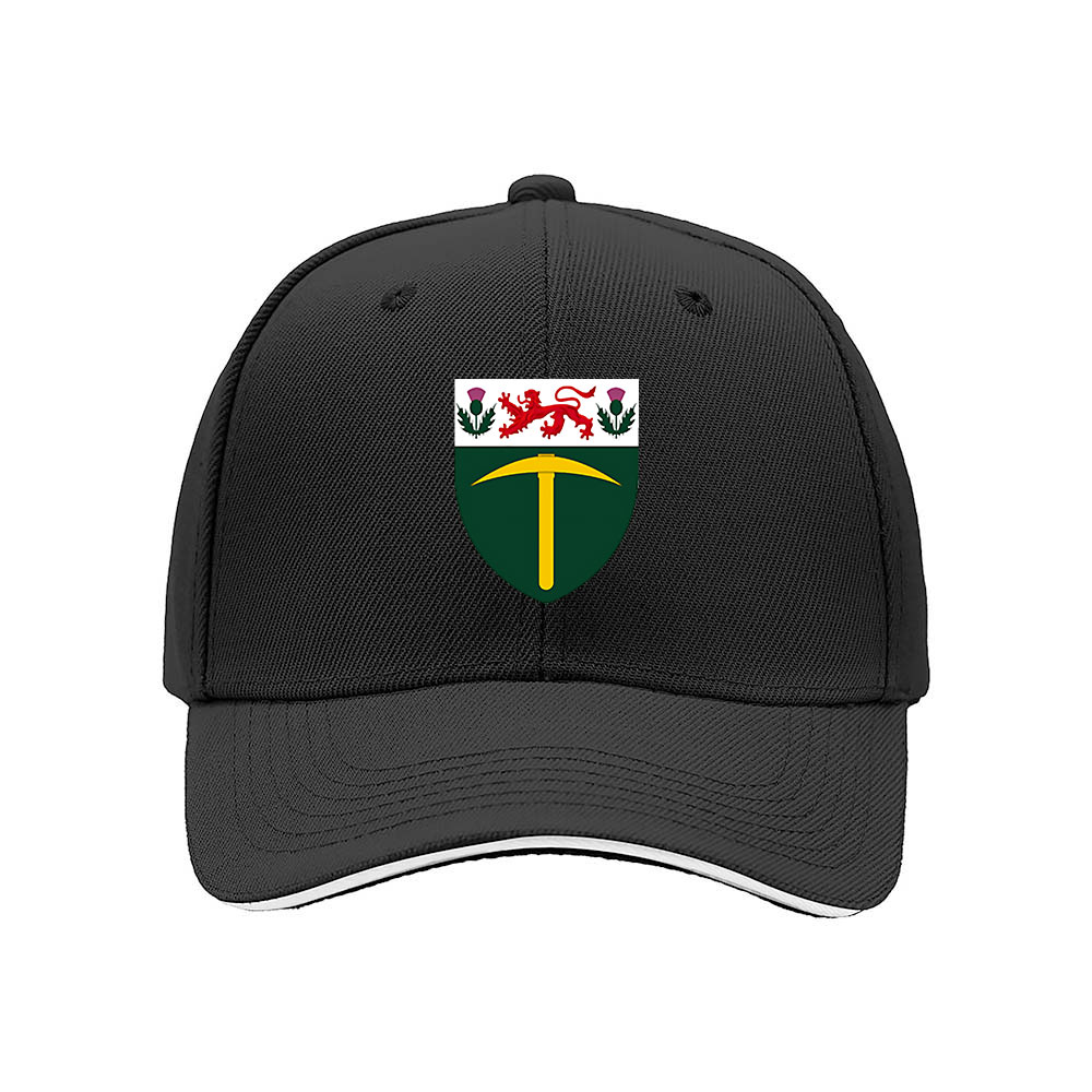 Black Baseball Cap with Tynemouth Crest Design for Men and Women Gift Wear - Image 3