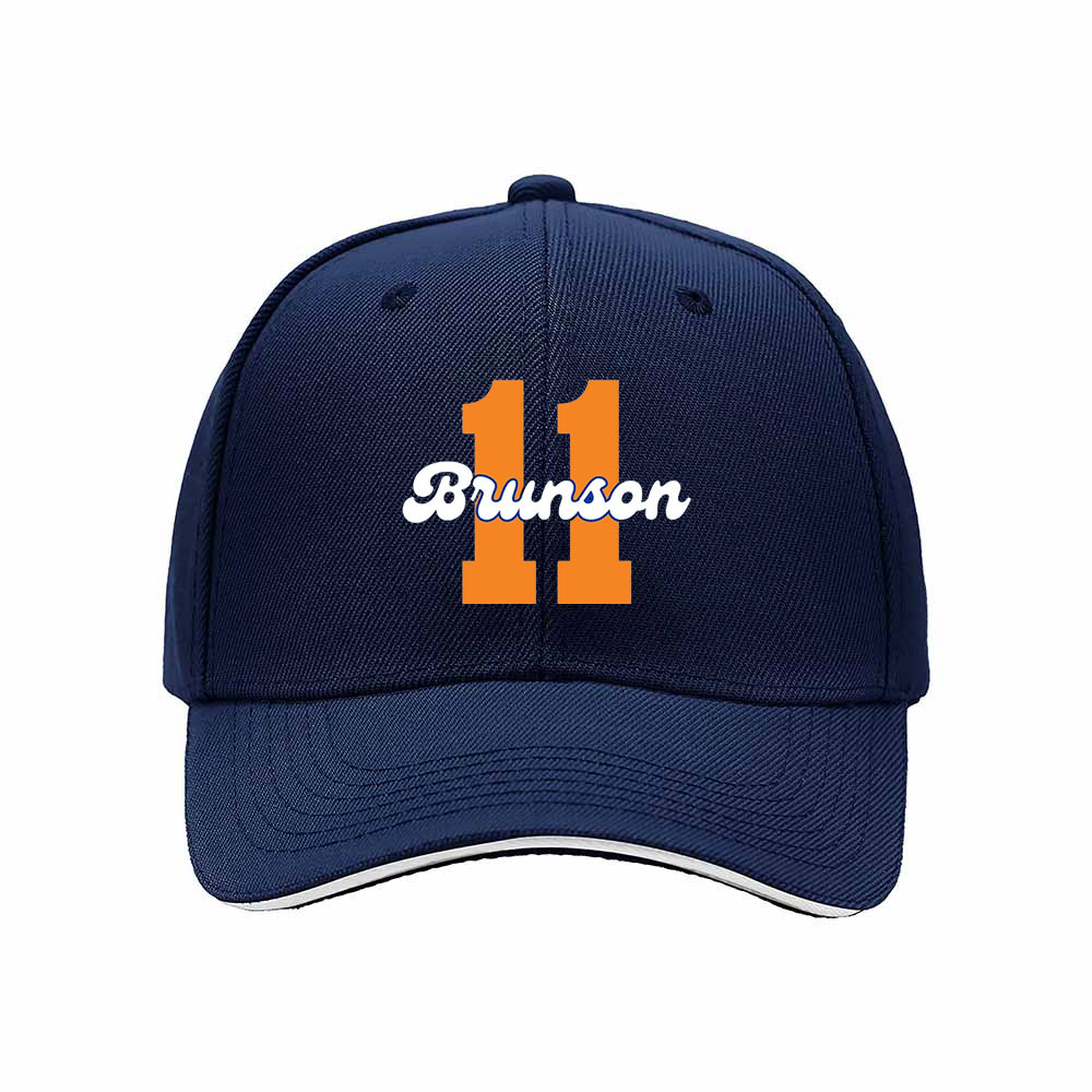 Brunson 11 Men's Baseball Cap Black Orange Gift Sport Hat - Image 2