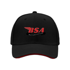 BSA Motorcycles Men's Baseball Cap Red Logo Black Hat Gift