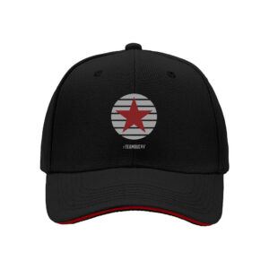 TeamBucky Star Logo Men's Baseball Cap Black Red Trim Gift