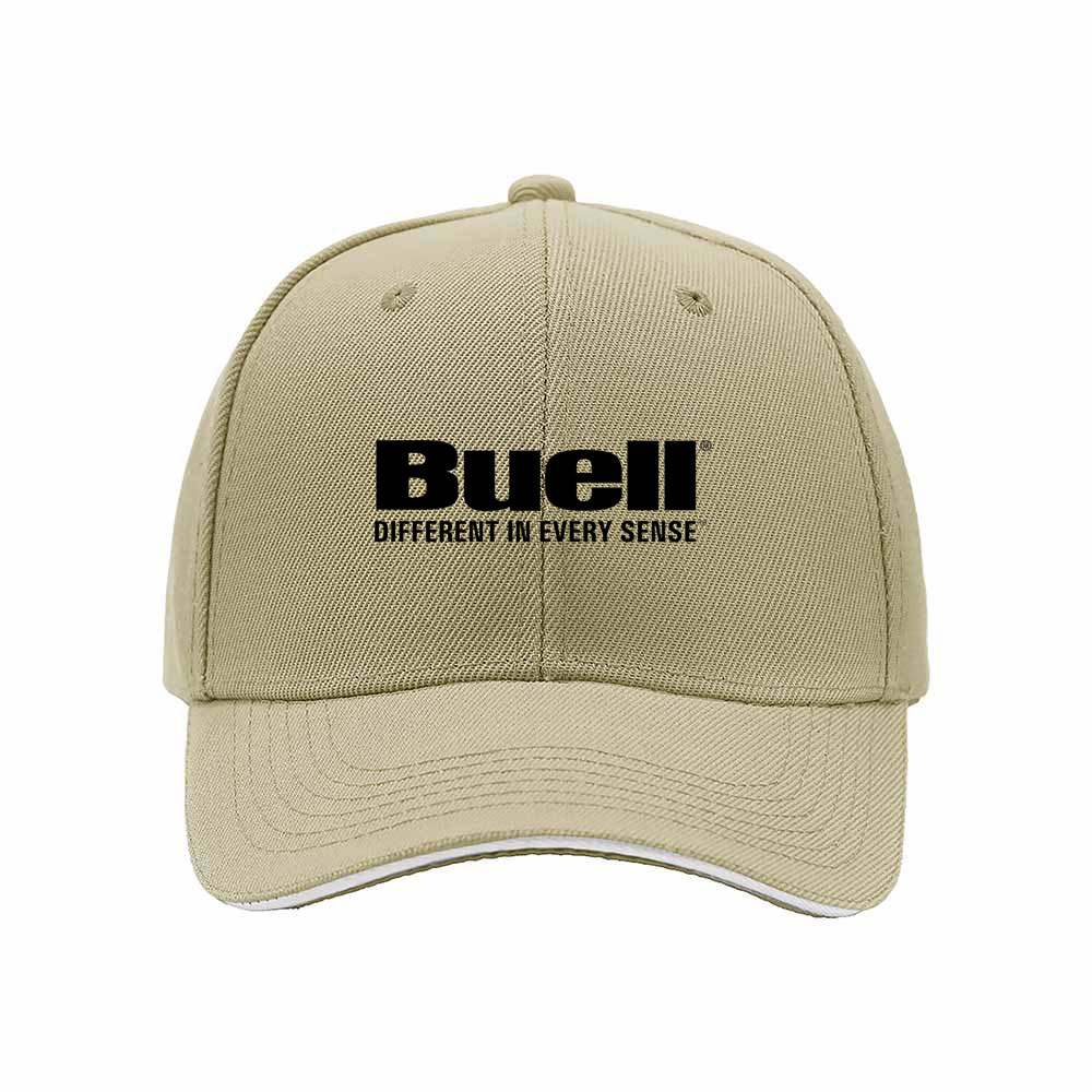 Buell Logo Baseball Cap Men Women Gift Hat Black Red Trim - Image 4