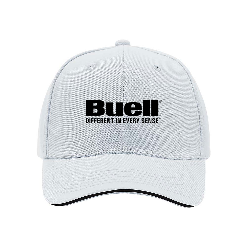 Buell Logo Baseball Cap Men Women Gift Hat Black Red Trim - Image 5
