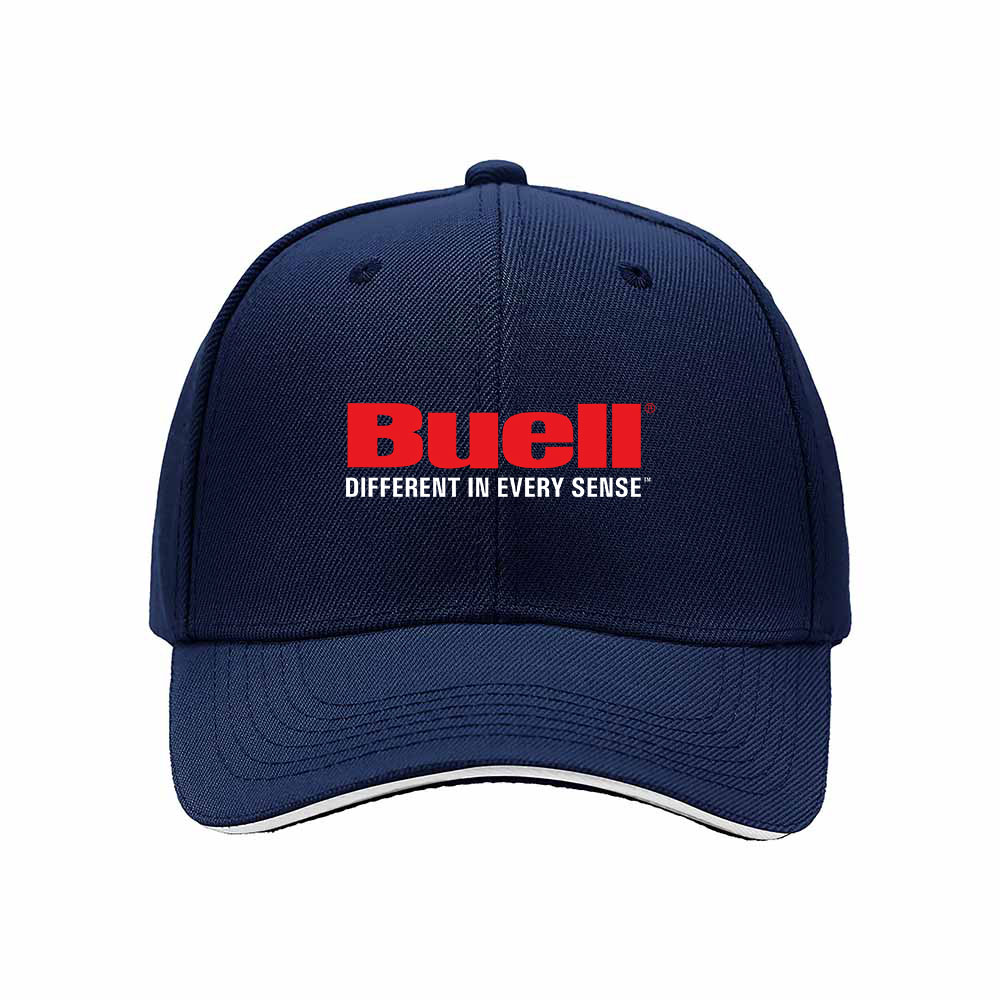 Buell Logo Baseball Cap Men Women Gift Hat Red Black Design - Image 2