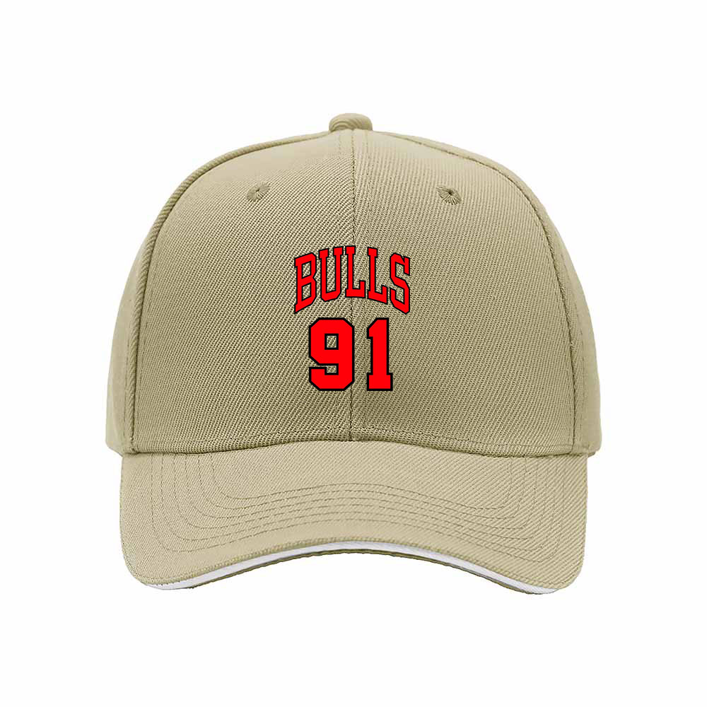 Bulls 91 Men's Baseball Cap Black Red Sport Gift Hat - Image 4
