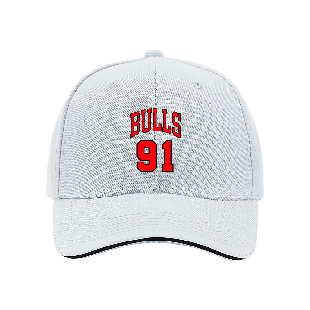 Bulls 91 Men's Baseball Cap Black Red Sport Gift Hat - Image 5