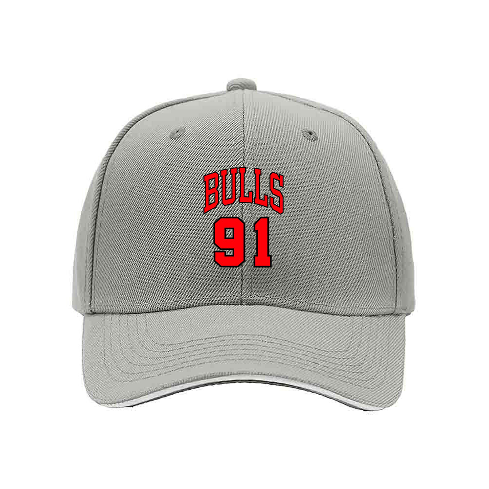 Bulls 91 Men's Baseball Cap Black Red Sport Gift Hat - Image 7