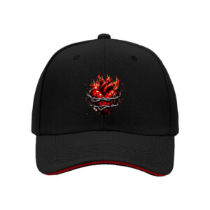 Burning Heart Chain Mens Baseball Cap Gift Fashion Hat