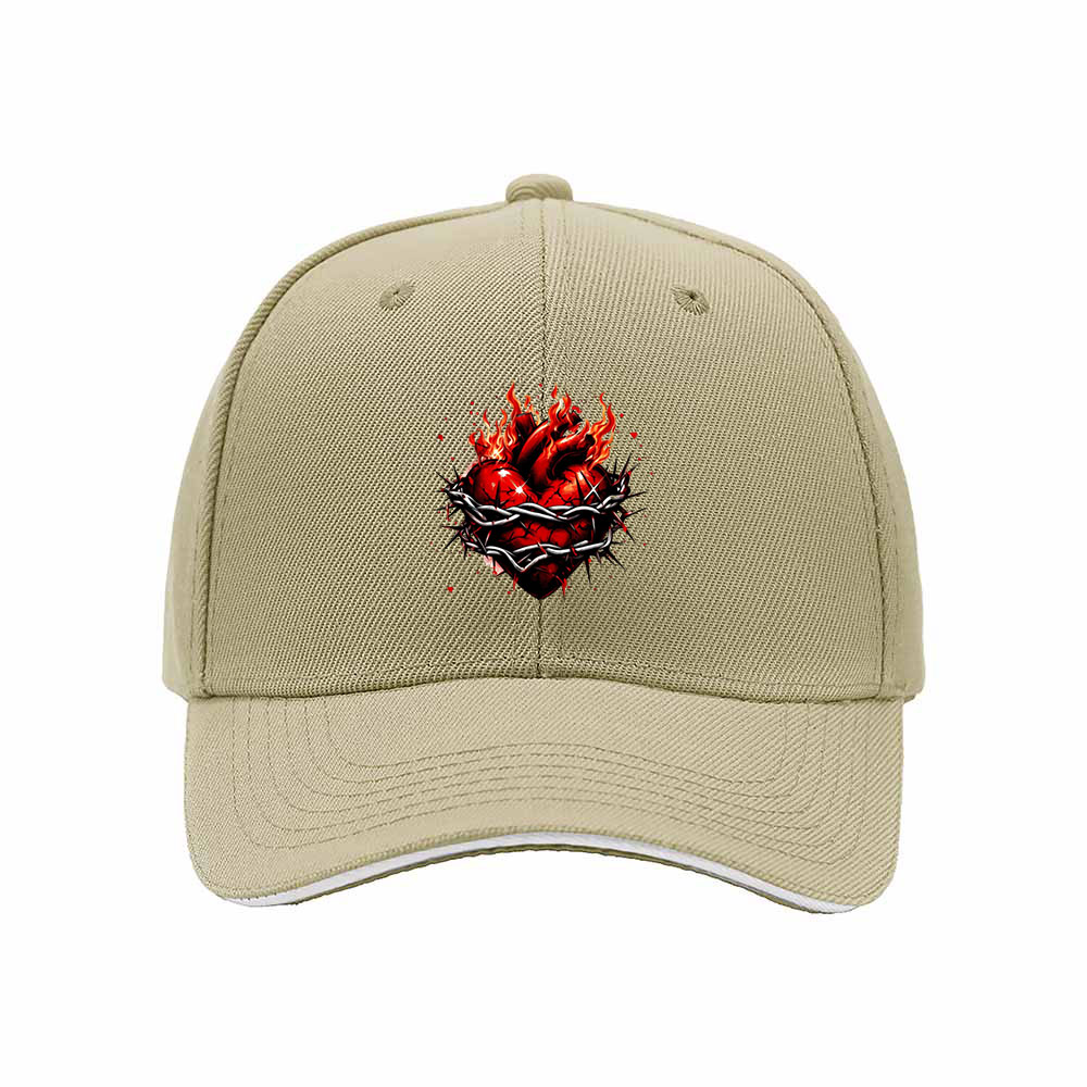 Burning Heart Chain Mens Baseball Cap Gift Fashion Hat - Image 4