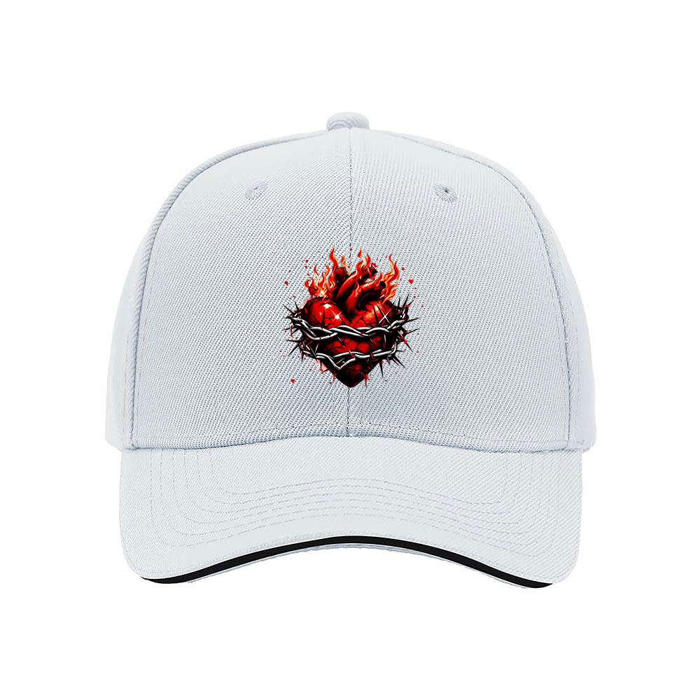 Burning Heart Chain Mens Baseball Cap Gift Fashion Hat - Image 5