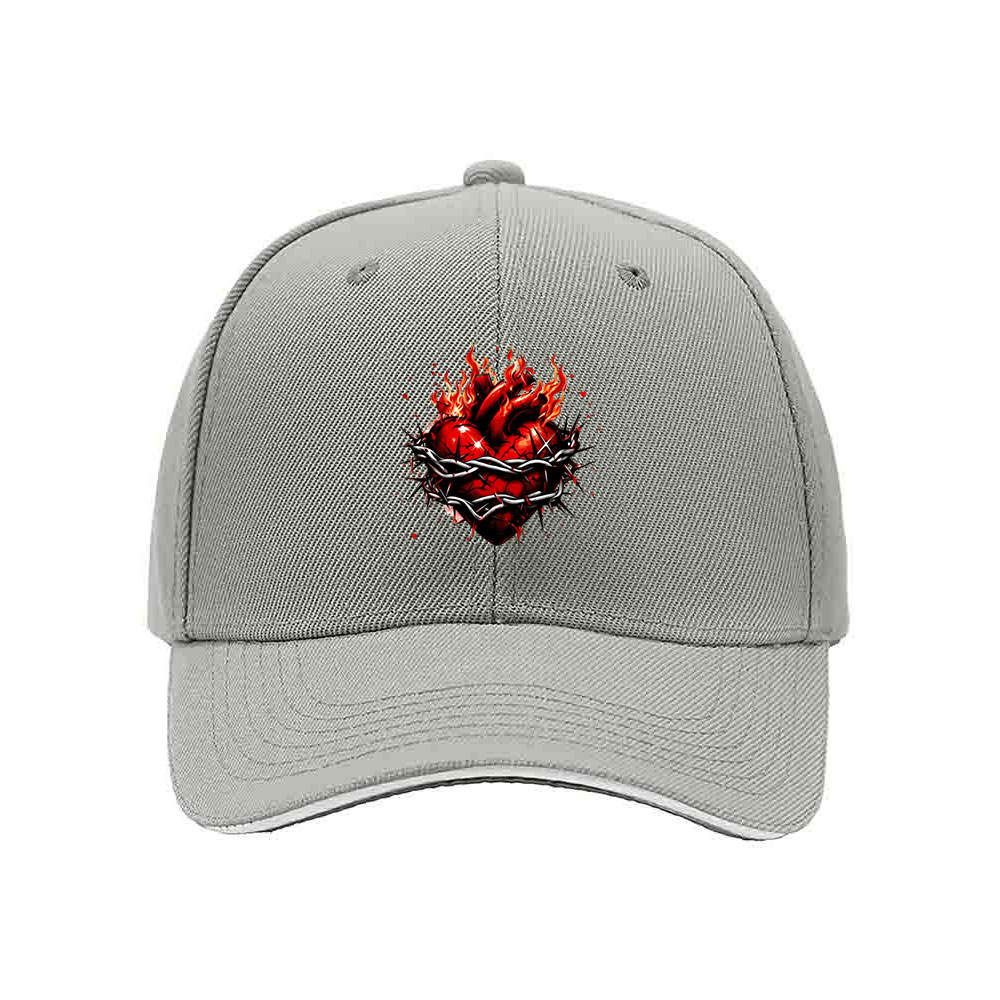 Burning Heart Chain Mens Baseball Cap Gift Fashion Hat - Image 7
