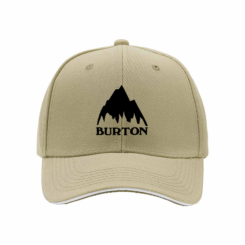 Burton Mountain Logo Men's Baseball Cap Black Red Trim Gift - Image 4