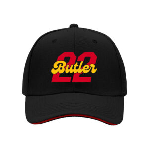 Butler 22 Men's Baseball Cap Red Yellow Print Sport Hat Gift