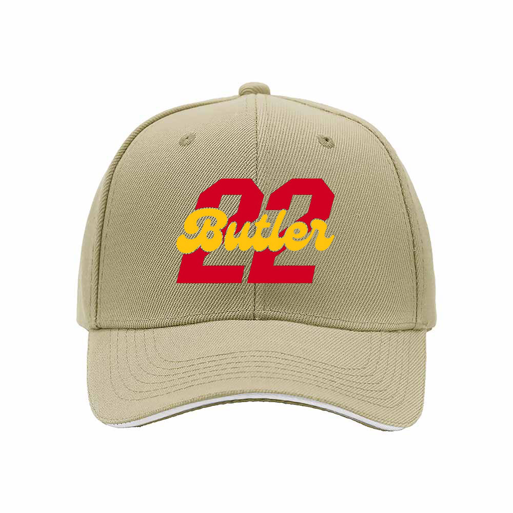 Butler 22 Men's Baseball Cap Red Yellow Print Sport Hat Gift - Image 4