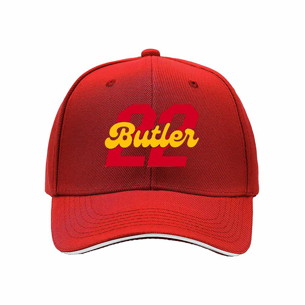 Butler 22 Men's Baseball Cap Red Yellow Print Sport Hat Gift - Image 6