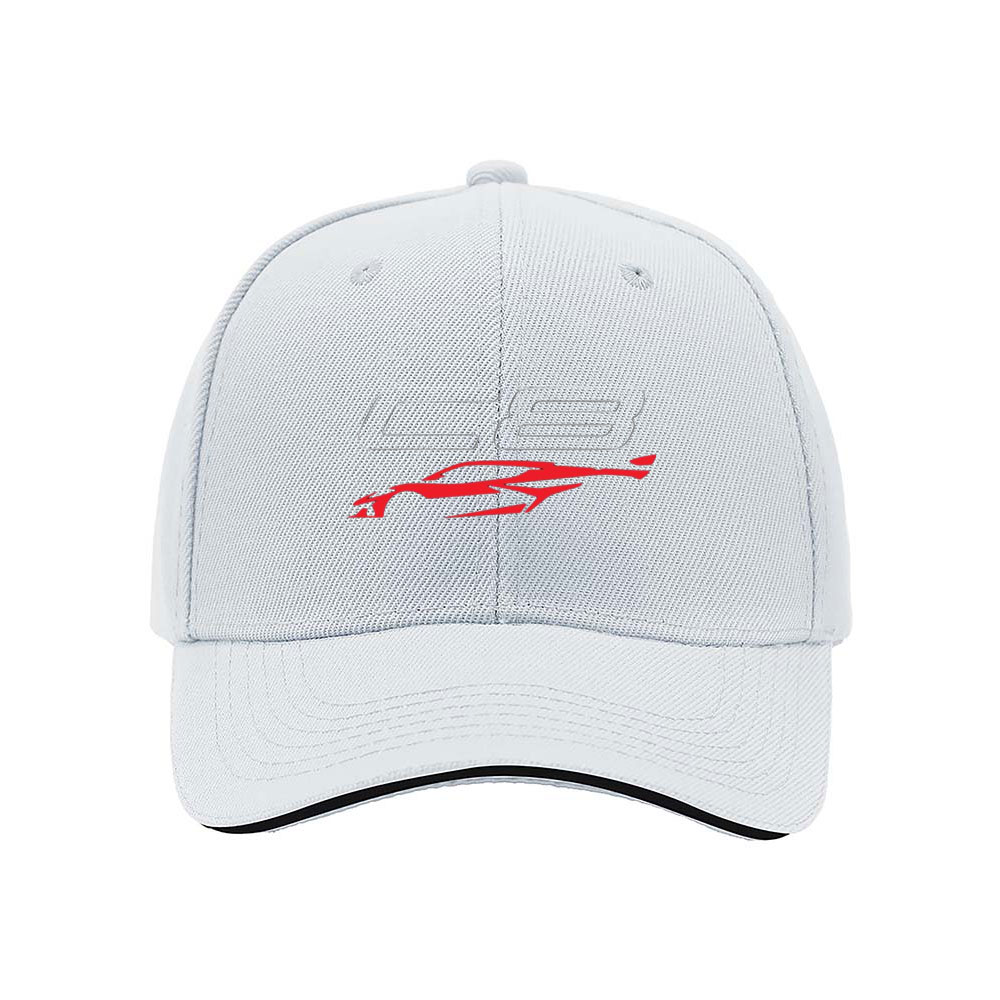 C8 Corvette Logo Men's Baseball Cap Red Black Design Gift - Image 5