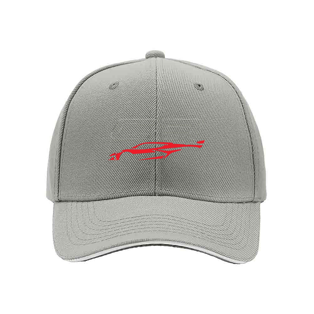 C8 Corvette Logo Men's Baseball Cap Red Black Design Gift - Image 7
