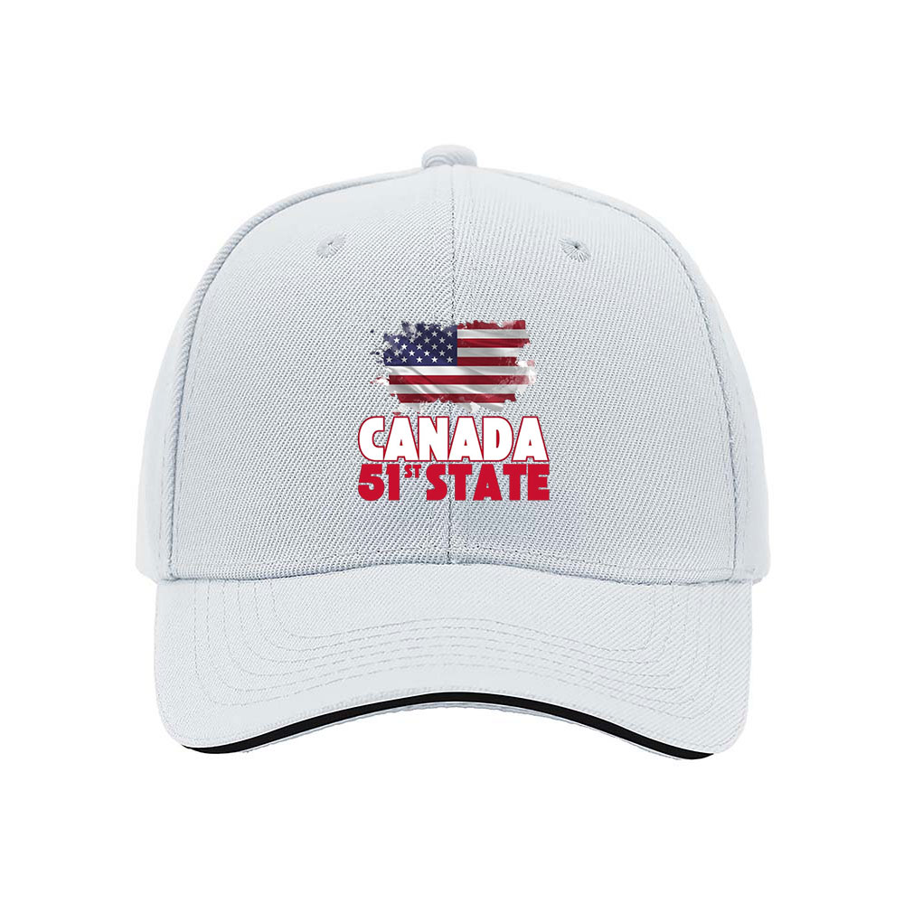 Canada 51st State USA Flag Map Men's Baseball Cap Gift - Image 5