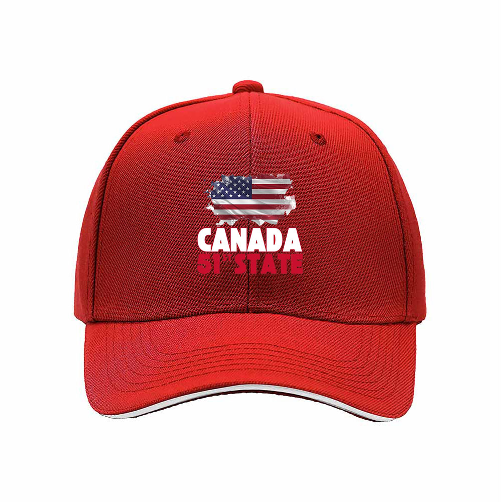 Canada 51st State USA Flag Map Men's Baseball Cap Gift - Image 6