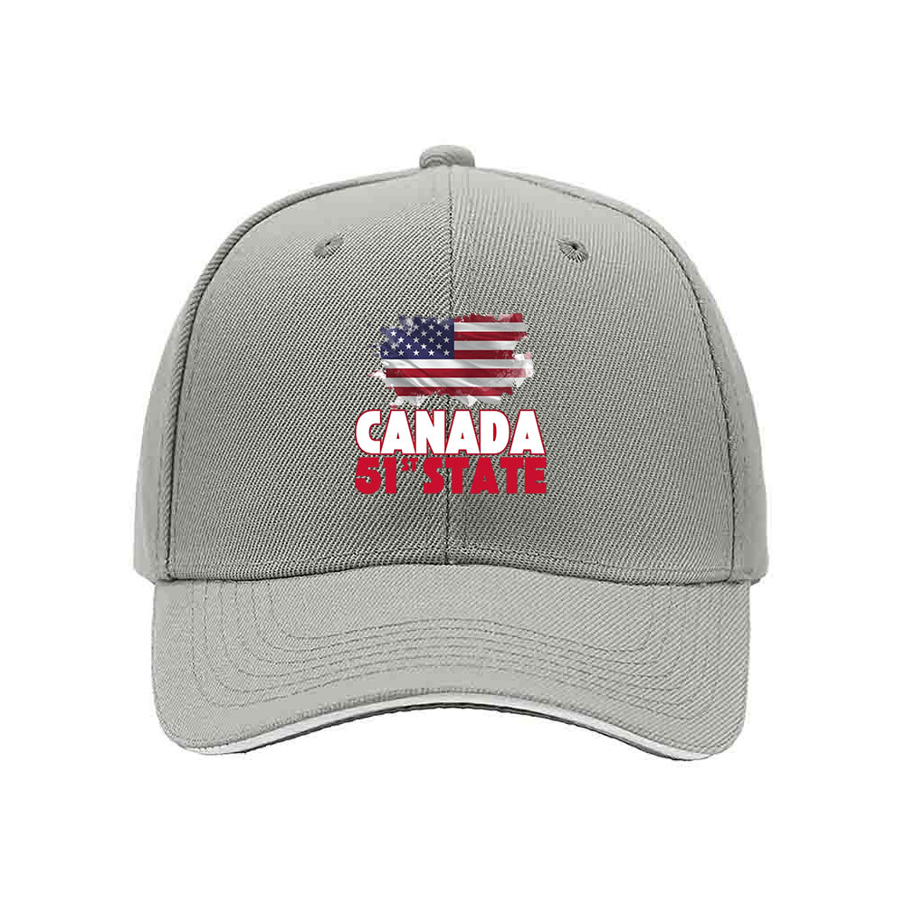 Canada 51st State USA Flag Map Men's Baseball Cap Gift - Image 7